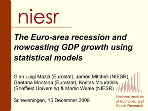 The Euro-area recession and nowcasting GDP growth using statistical models