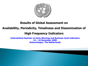 Results of Global Assessment on Availability, Periodicity, Timeliness and Dissemination of