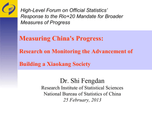 Level Forum on Official Statistics’ High- Measures of Progress