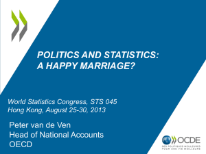 POLITICS AND STATISTICS: A HAPPY MARRIAGE? Peter van de Ven