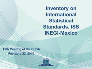 Inventory on International Statistical Standards, ISS