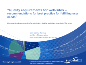 – &#34;Quality requirements for web-sites ” recommendations for best practice for fulfilling user