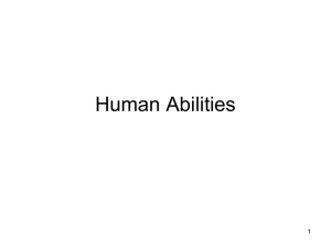 Human Abilities 1