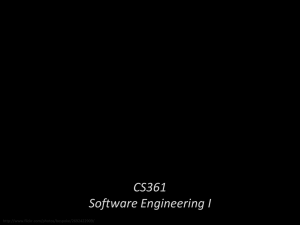CS361 Software Engineering I