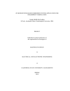 ZF MICROSYSTEM BASED EMBEDDED SYSTEM APPLICATION FOR FINGERPRINT VERIFICATION