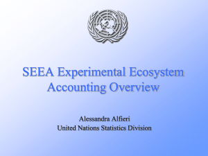 SEEA Experimental Ecosystem Accounting Overview Alessandra Alfieri United Nations Statistics Division