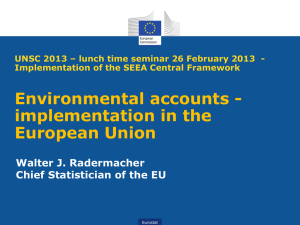 Environmental accounts - implementation in the European Union Walter J. Radermacher