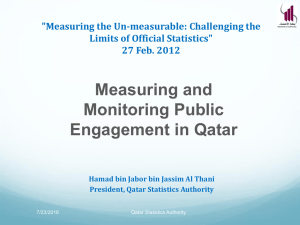 Measuring and Monitoring Public Engagement in Qatar &#34;Measuring the Un-measurable: Challenging the