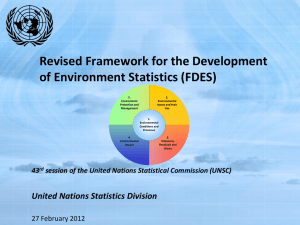 Revised Framework for the Development of Environment Statistics (FDES)
