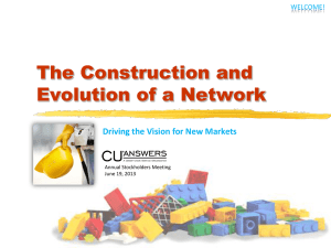 The Construction and Evolution of a Network WELCOME!