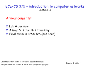 ECE/CS 372 – introduction to computer networks Announcements: Lab 4 due now