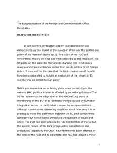 The Europeanization of the Foreign and Commonwealth Office. David Allen