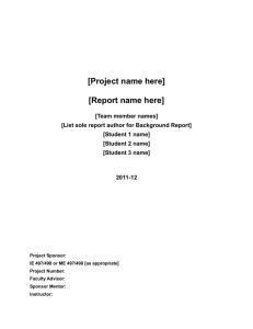 [Project name here]  [Report name here]