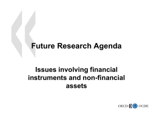 Future Research Agenda Issues involving financial instruments and non-financial assets