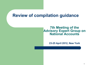 Review of compilation guidance 7th Meeting of the Advisory Expert Group on