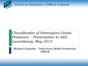 Classification of Factoryless Goods Producers  - Presentation to AEG