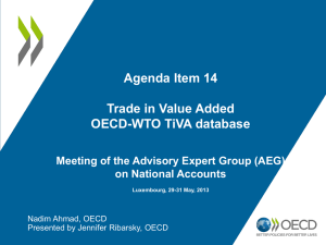 Agenda Item 14 Trade in Value Added OECD-WTO TiVA database