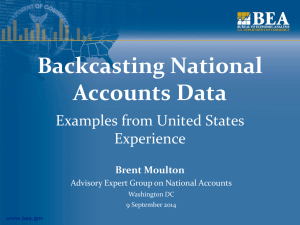 Backcasting National Accounts Data Examples from United States Experience