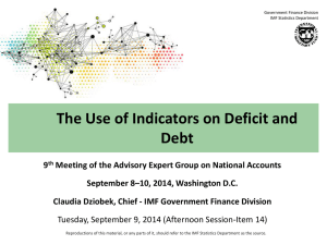 The Use of Indicators on Deficit and Debt