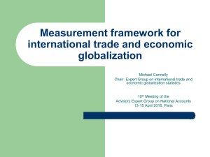 Measurement framework for international trade and economic globalization