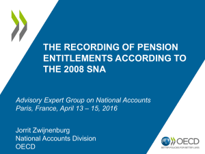 THE RECORDING OF PENSION ENTITLEMENTS ACCORDING TO THE 2008 SNA Jorrit Zwijnenburg