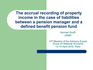 The accrual recording of property income in the case of liabilities