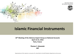 Islamic Financial Instruments 10 April 13-15, 2016