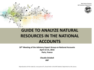 GUIDE TO ANALYZE NATURAL RESOURCES IN THE NATIONAL ACCOUNTS 10