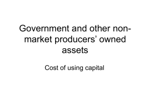 Government and other non- market producers’ owned assets Cost of using capital