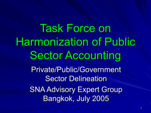 Task Force on Harmonization of Public Sector Accounting Private/Public/Government