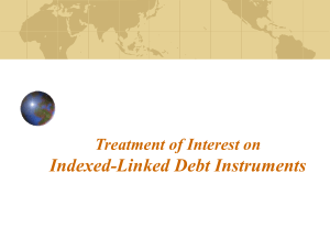 Indexed-Linked Debt Instruments Treatment of Interest on
