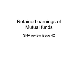 Retained earnings of Mutual funds SNA review issue 42