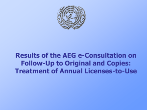 Results of the AEG e-Consultation on Follow-Up to Original and Copies: