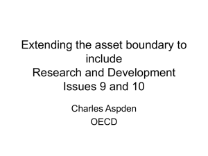 Extending the asset boundary to include Research and Development Issues 9 and 10