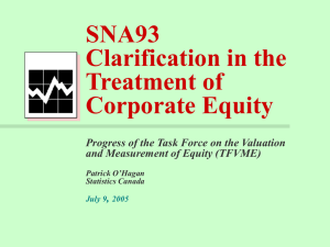 SNA93 Clarification in the Treatment of Corporate Equity