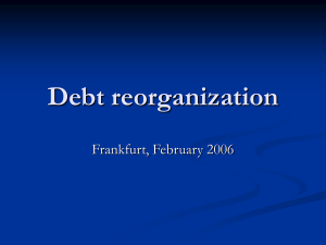 Debt reorganization Frankfurt, February 2006