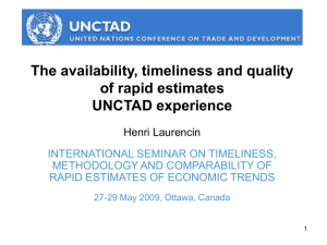 The availability, timeliness and quality of rapid estimates UNCTAD experience