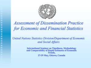 Assessment of Dissemination Practice for Economic and Financial Statistics and Social Affairs
