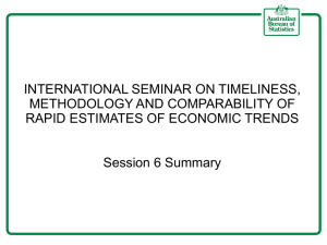 INTERNATIONAL SEMINAR ON TIMELINESS, METHODOLOGY AND COMPARABILITY OF