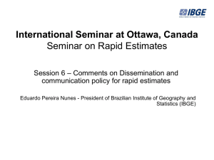 International Seminar at Ottawa, Canada Seminar on Rapid Estimates Session 6