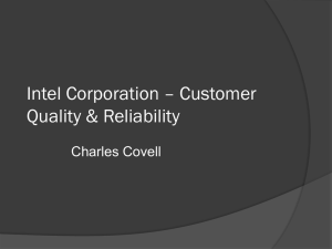 Intel Corporation – Customer Quality &amp; Reliability Charles Covell