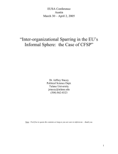 “Inter-organizational Sparring in the EU’s EUSA Conference Austin