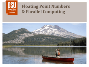Floating Point Numbers &amp; Parallel Computing
