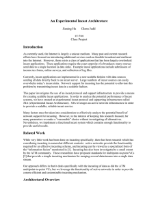 An Experimental Incast Architecture  Introduction Jianing Hu