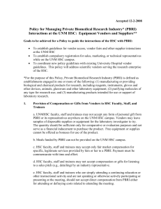Policy for Managing Private Biomedical Research Industry* (PBRI)