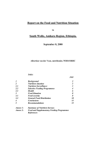 Report on the Food and Nutrition Situation September 8, 2000