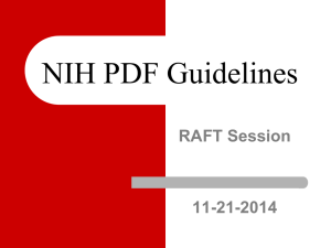 NIH PDF Guidelines RAFT Session 11-21-2014