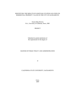 IDENTIFYING THE IMPACTS OF LIGHT RAIL STATION LOCATION ON