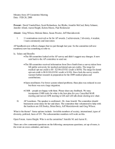Minutes from AP Committee Meeting Date:  FEB 20, 2008
