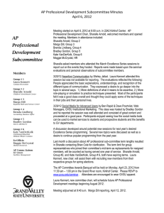 AP Professional Development Subcommittee Minutes April 6, 2012